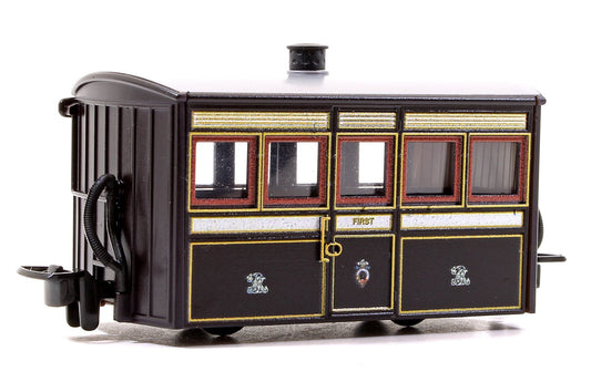 Ffestiniog 'Bug Box' First Class Coach, FR  Victorian Plum & Cream