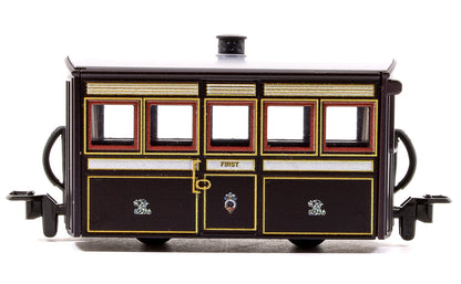 Ffestiniog 'Bug Box' First Class Coach, FR Victorian Plum & Cream