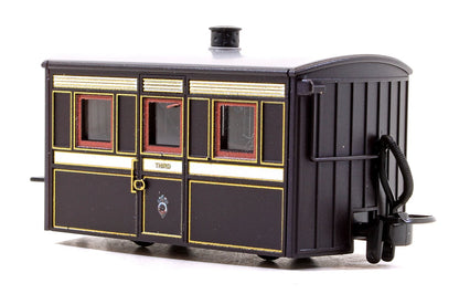 Ffestiniog 'Bug Box' Third Class Coach, FR Victorian Plum & Cream