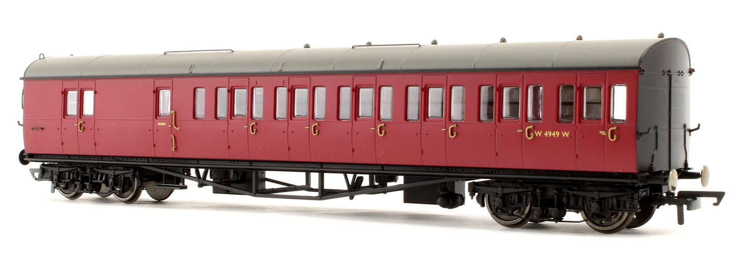 BR Collett 57' Bow Ended D98 Six Compartment Brake Third (Left Hand) W4949W - Era 4