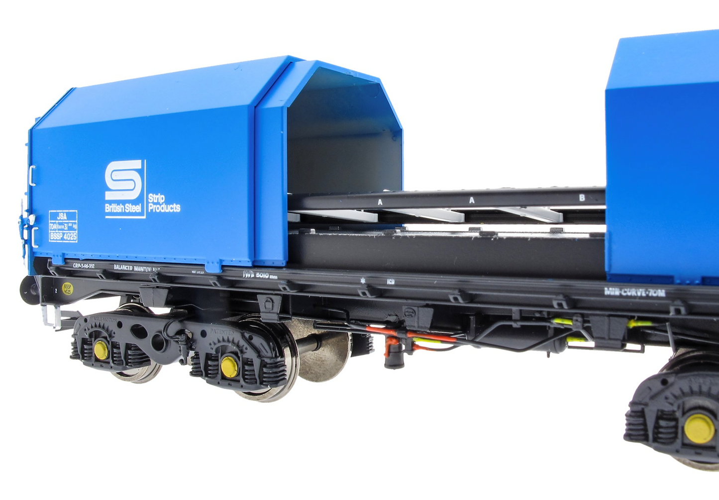 Pre-Owned ACC2122-BSC-3 JSA Bogie Covered Steel Wagon Twin Pack - British Steel 3 - BSSP 4057, BSSP 4076