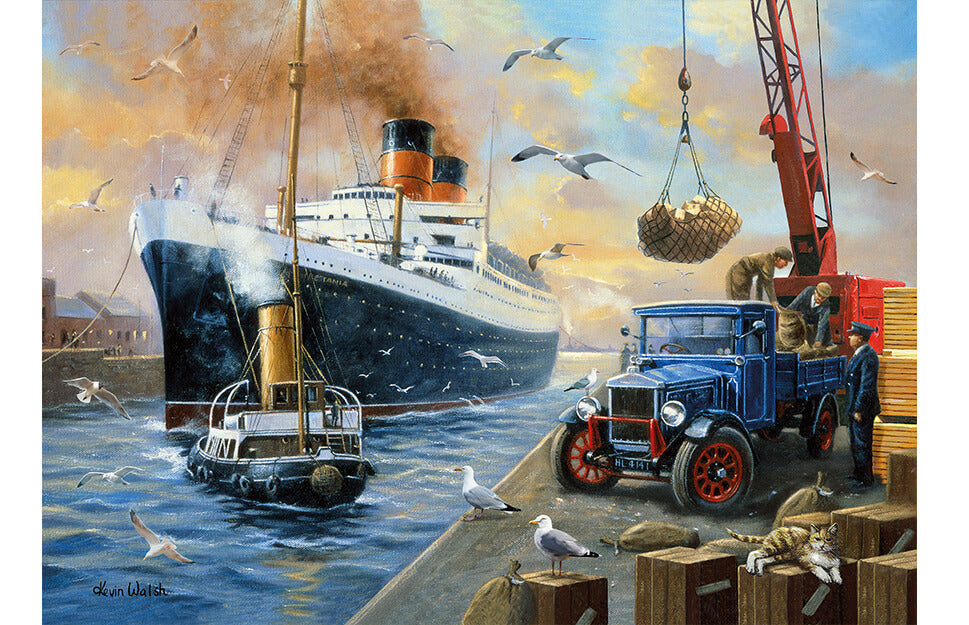 Entering Port Kevin Walsh Nostalgia 1000 Piece Jigsaw Puzzle