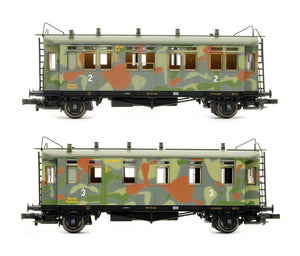 2 Car Set Short Coaches (2nd and 3rd Class) Ep.II Camouflaged