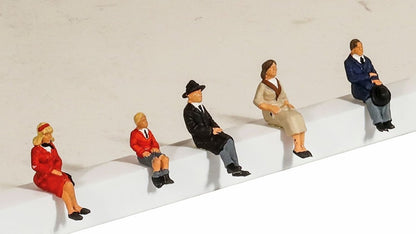 SEATED PEOPLE (5) FIGURE SET