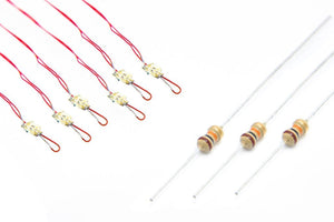 NANOlight (w/resistors) 6x (2-Colour) ProtoWhite/Red