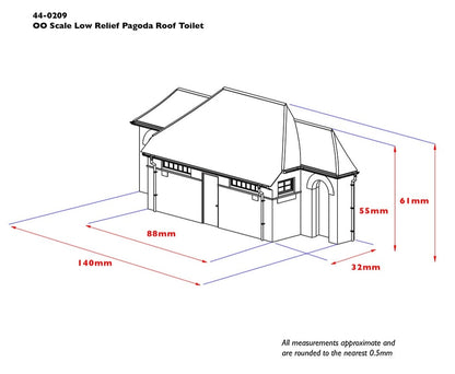 Low Relief Pagoda Roof Toilet