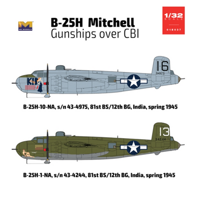 B-25H Mitchell Gunships over CBI Model Kit