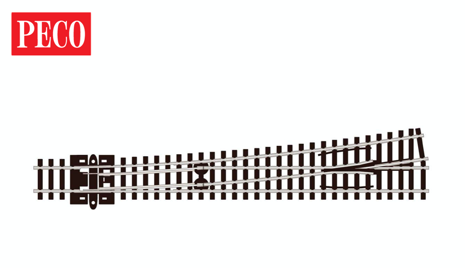 Code 80 Track Switch Peco N Scale Code 80 Electrofrog #6 Left-Hand ...