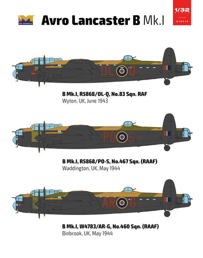 Avro Lancaster B.I/B.III WWII RAF Heavy Bomber Model Kit