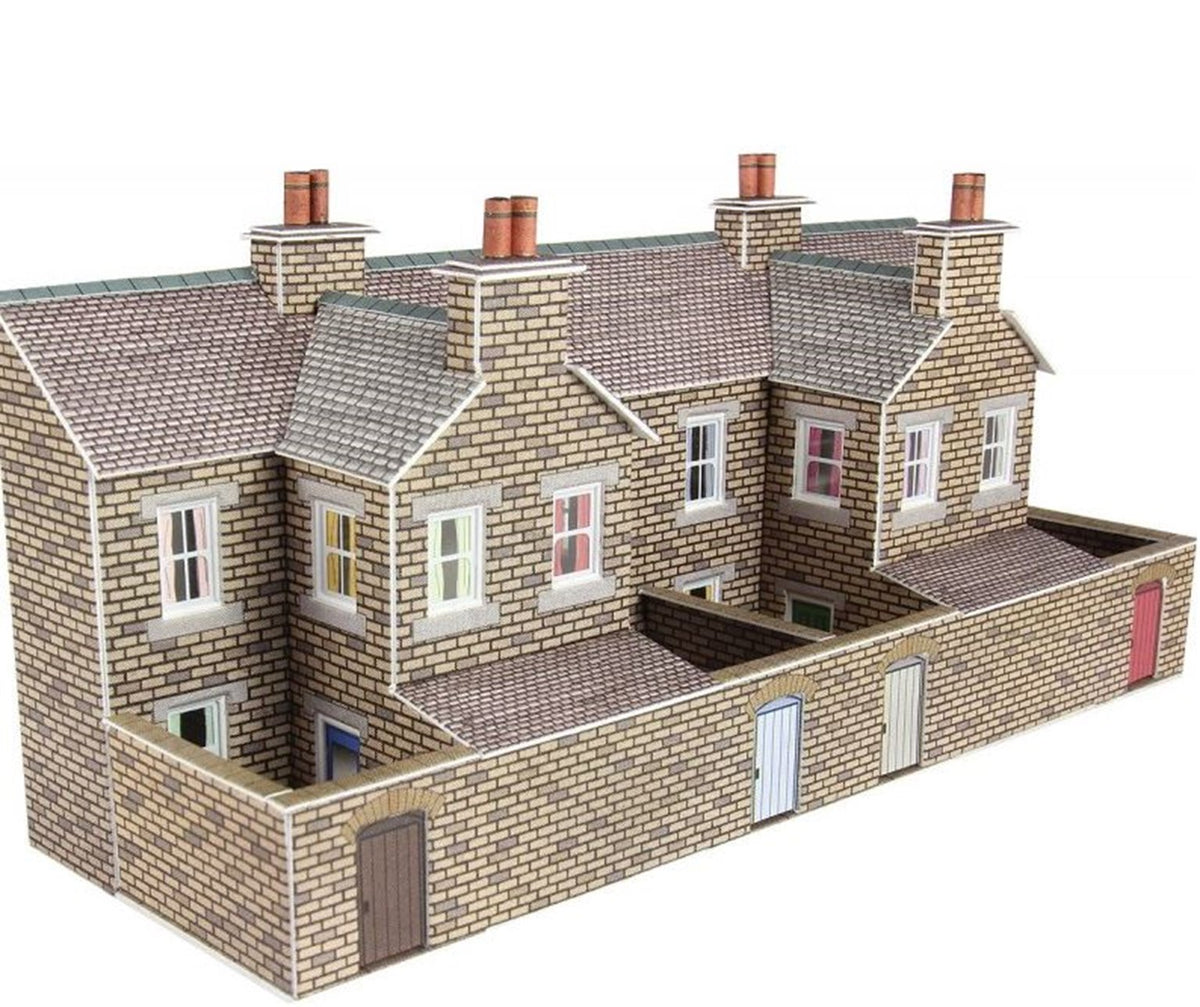 Metcalfe Models PN177 N Scale Low Relief Stone Terraced House Backs Kit ...