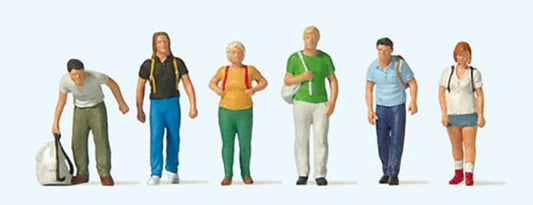 Train Travellers With Rucksacks Figure Set (6)