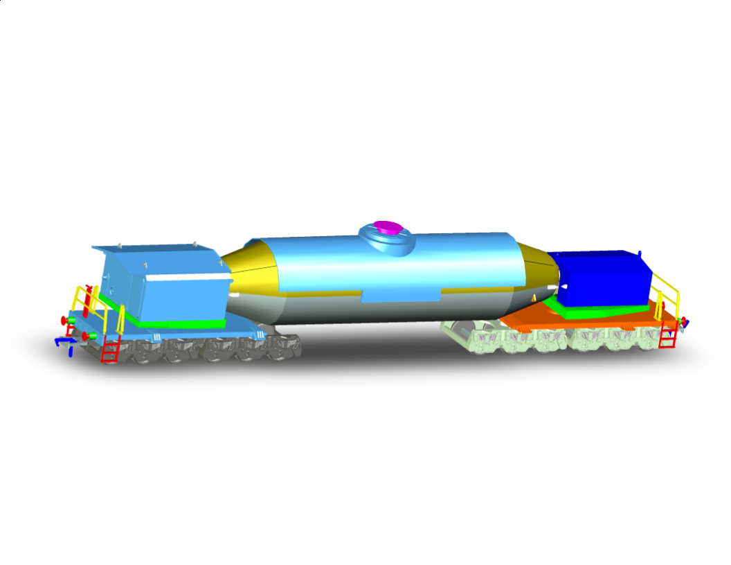 Pair of Torpedo Molten Iron Ore Wagons (Non-Rotating)