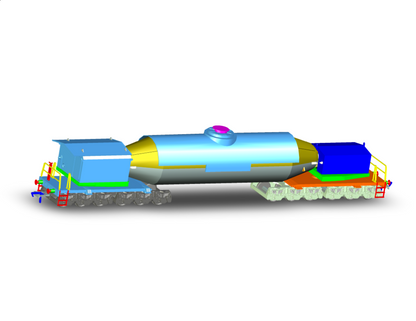 Pair of Torpedo Molten Iron Ore Wagons (DCC Rotating)