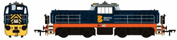 Hunslet Bo-Bo in British Steel Blue No.71 Diesel Locomotive