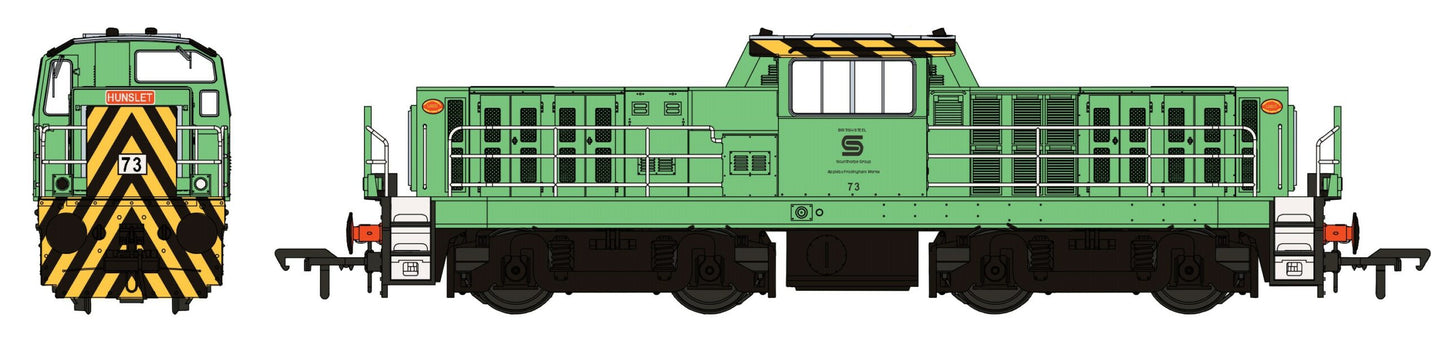 Hunslet Bo-Bo in Delivery Green No.73 Diesel Locomotive - DCC Fitted