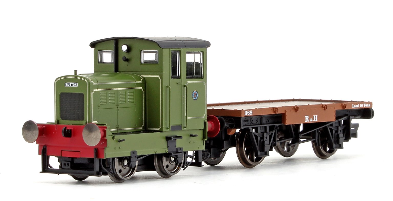 Ruston & Hornsby Ltd, R&H 48DS, 0-4-0, No. 269595 and Flatbed Wagon