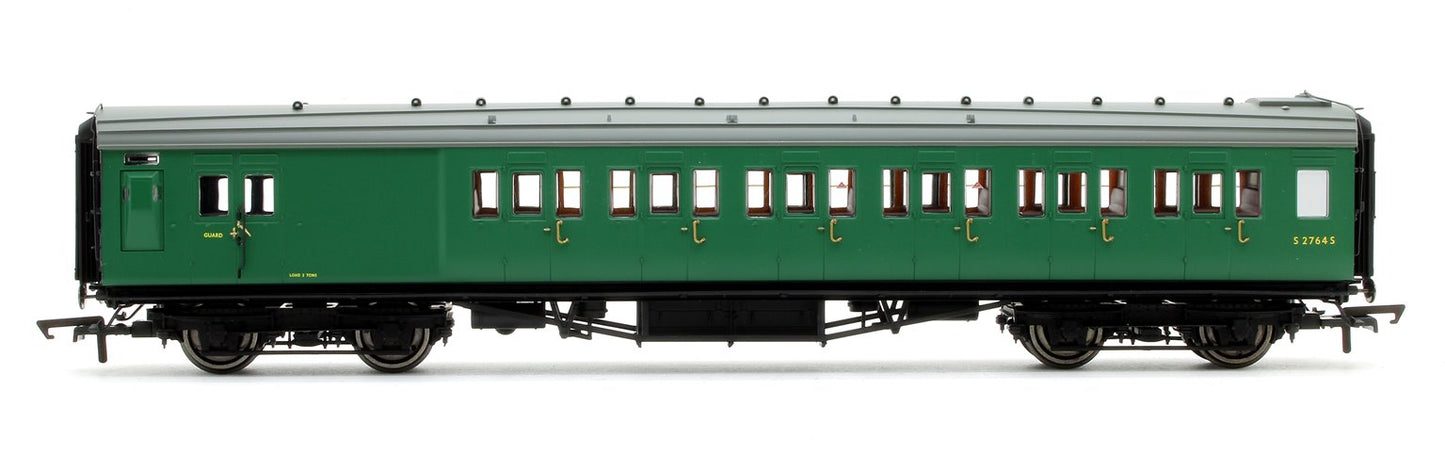 BR Green Maunsell Corridor Six Compartment Brake Second Coach S2764S 'Set 230'