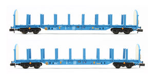 Touax Blue IWA Rfnoos Timber Wagon Twin Pack
