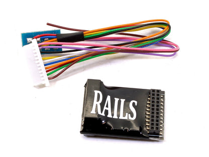 Rails Connect Decoder, 21 Pin Direct (8 Pin Harness) 6 Function Decoder