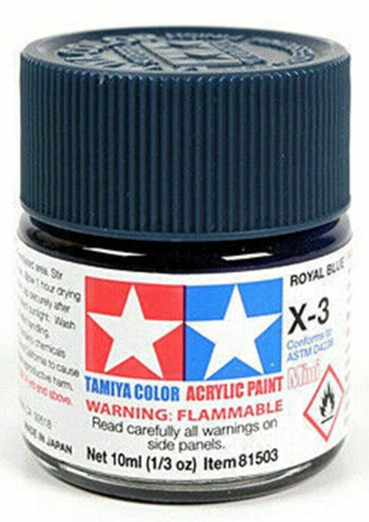 tamiya ACRYLIC MINI X-3 ROYAL BLUE