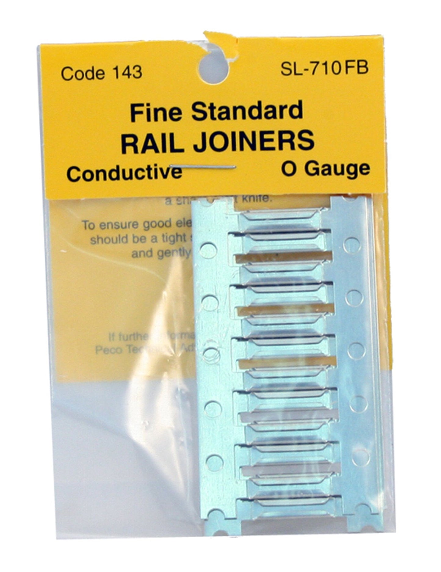 SL710FB Rails Joiners, for flat bottom rail (code 143), nickel silver -pack of 24