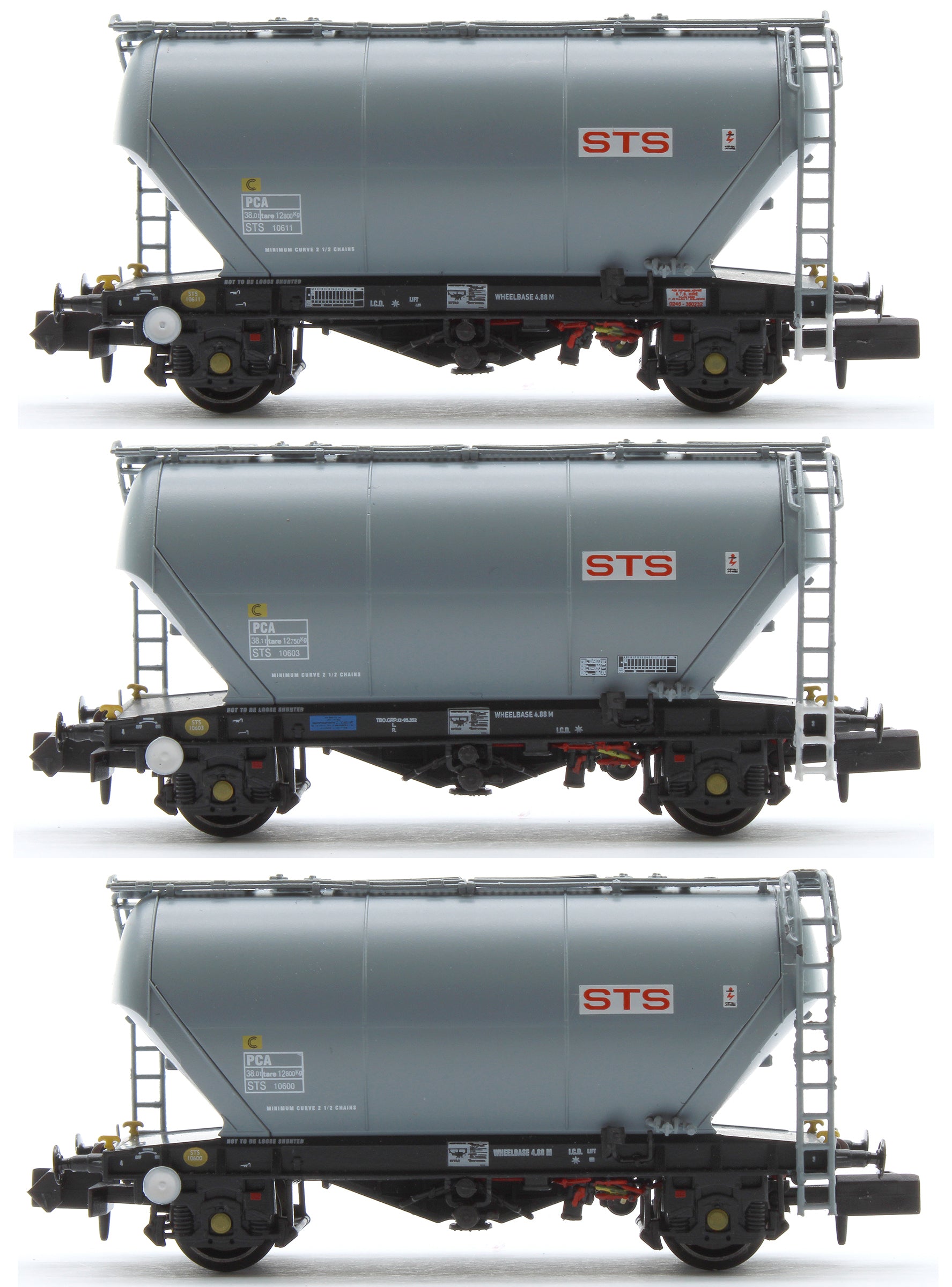 Sts Rails For Float Realtrack RT-STS2020-A Set of 3 STS Grey PCA Bulk Cement – Rails