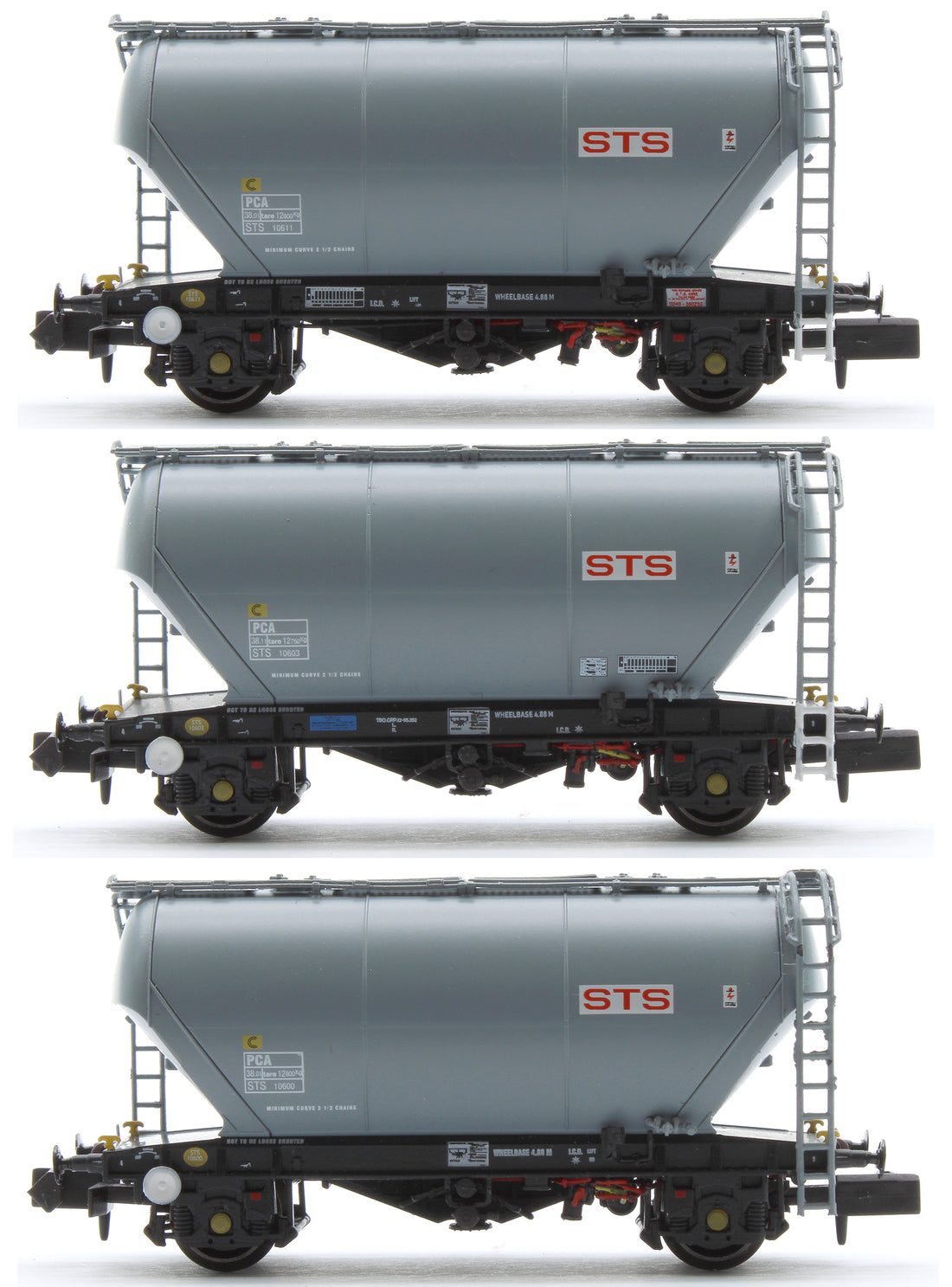 Realtrack RT-STS2020-A Set of 3 STS Grey PCA Bulk Cement – Rails