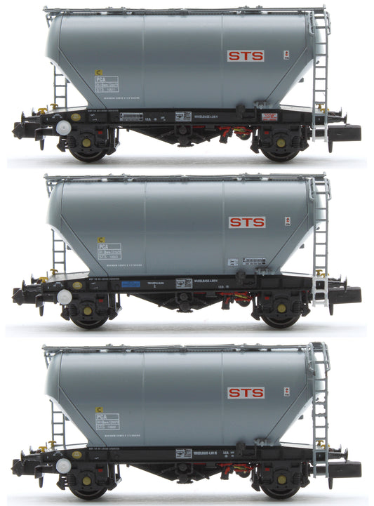 Set of 3 STS Grey PCA Bulk Cement Wagons (Pack A)