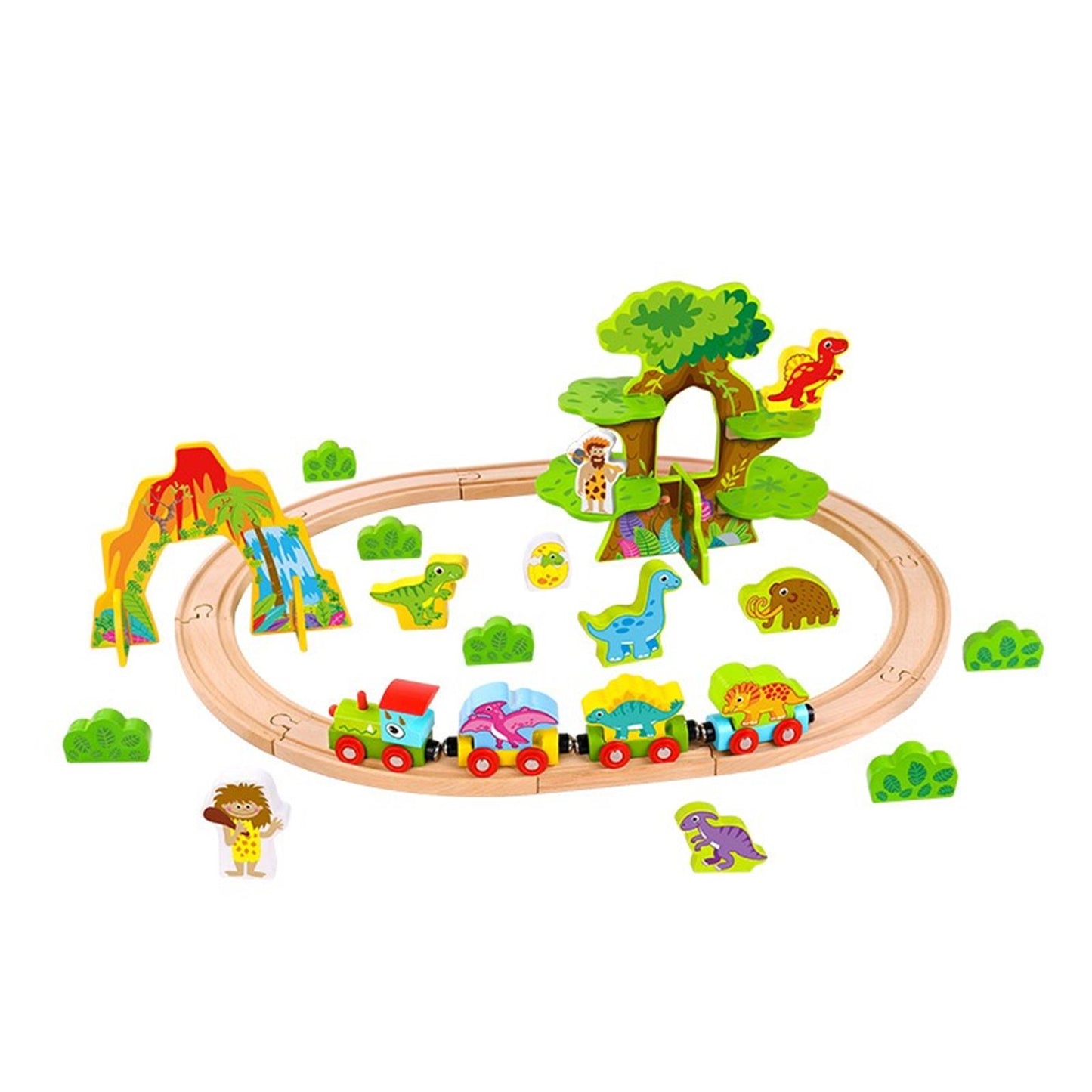 Wooden Dinosaur Train Set