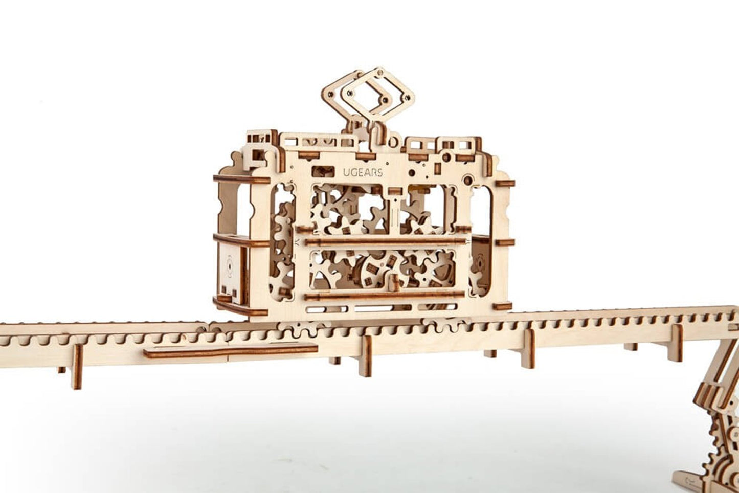 Tram with rails Mechanical Model Kit