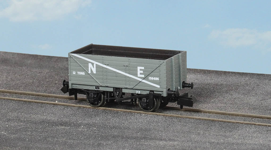 9ft 7 plank open wagon, NE, grey No.158486