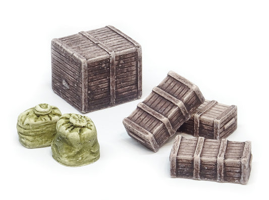 OO/HO "Scene Setters" - Crates & Sacks assorted (6)