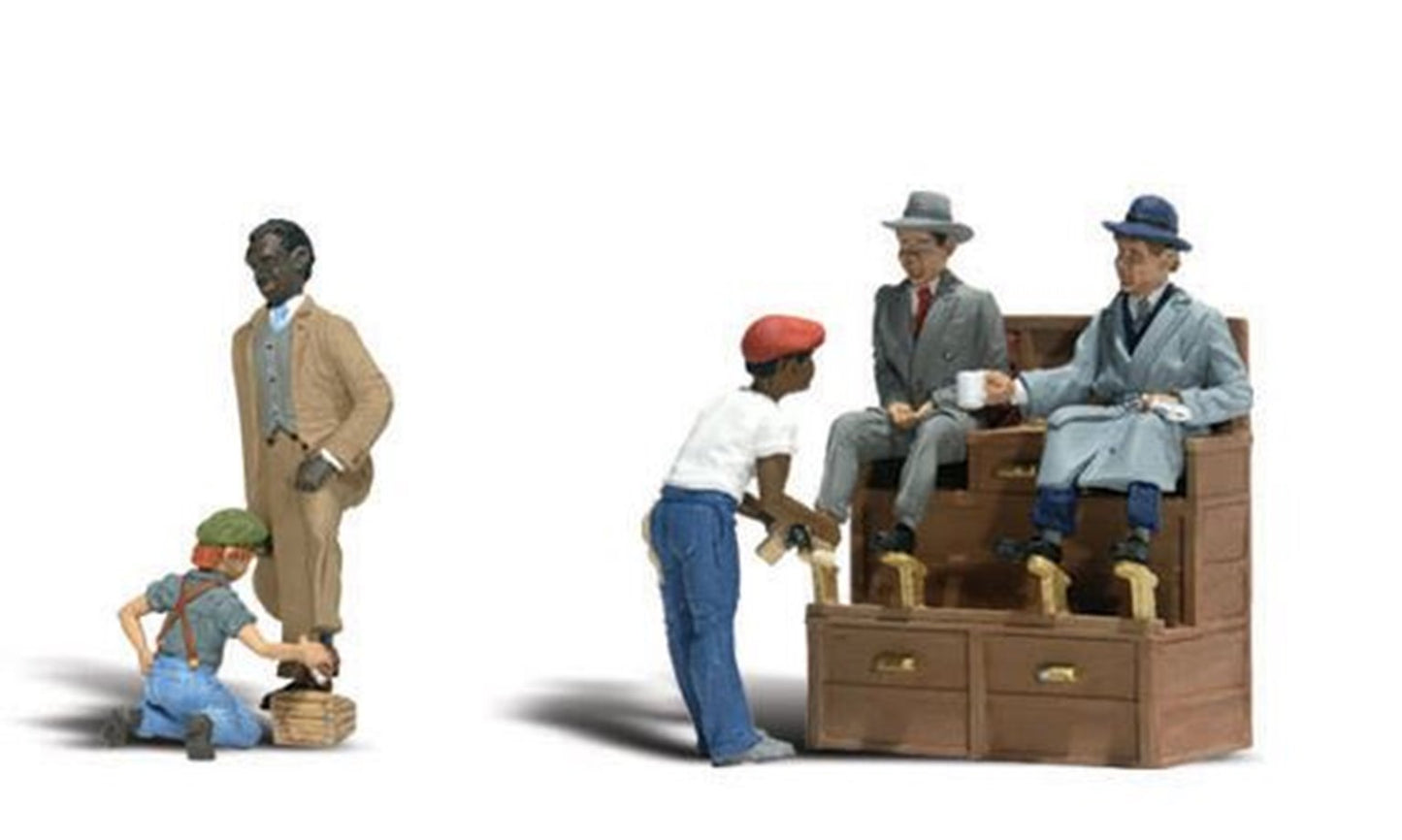 Woodland Scenics WA2176 N Gauge Figures - Shoe Shiners