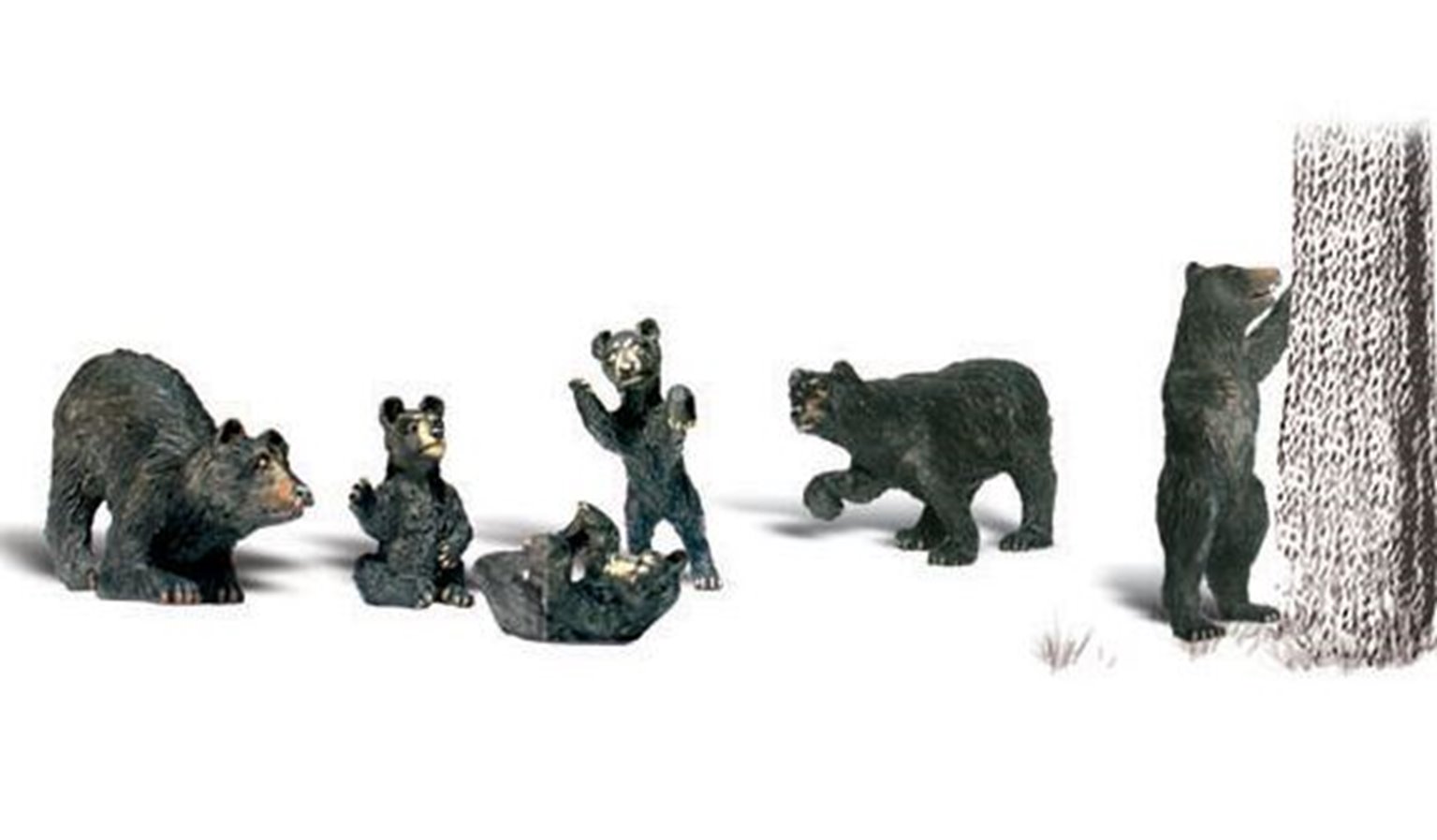 Woodland Scenics WA2186 N Gauge Figures - Black Bears