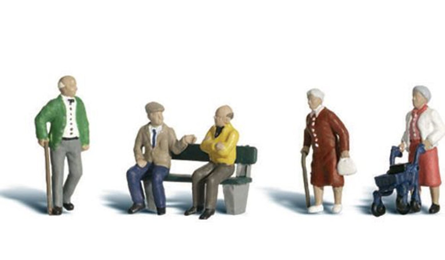 Woodland Scenics WA2201 N Gauge Figures - Senior Citizens