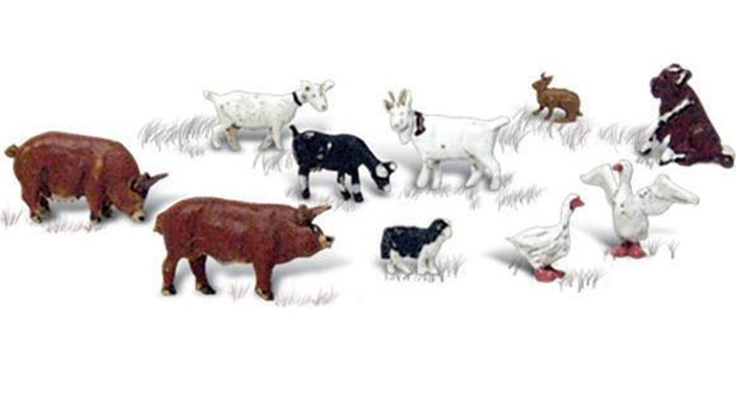 Woodland Scenics WA2202 N Gauge Figures - Barnyard Animals