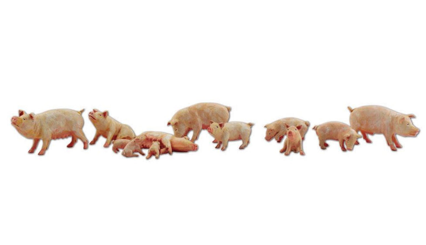 N Gauge Figures - Yorkshire Pigs